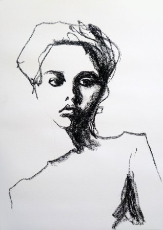 Наброски людей углем