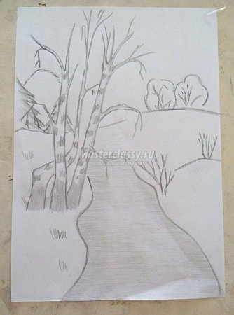 Осень карандашом