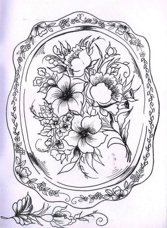 Жостовский поднос контур