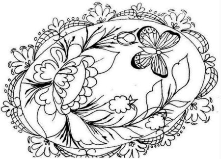 Поднос Жостово раскраска