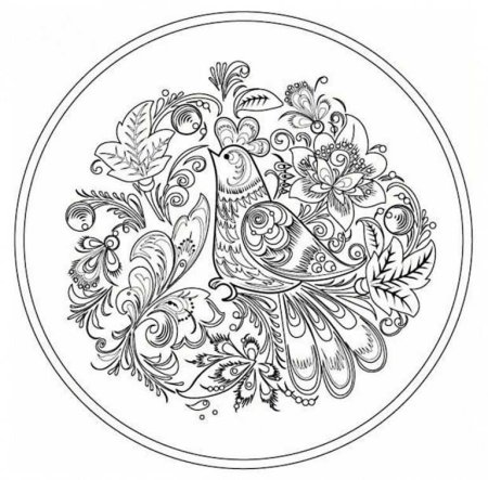 Хохлома раскраска