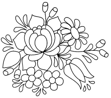 Цветочная роспись раскраска
