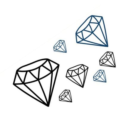 Тату бриллиант эскиз