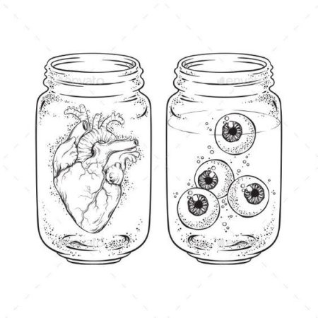 Эскиз тату баночка