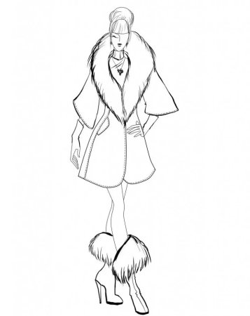 Эскиз мехового пальто