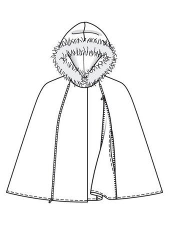 Бурда накидка с капюшоном