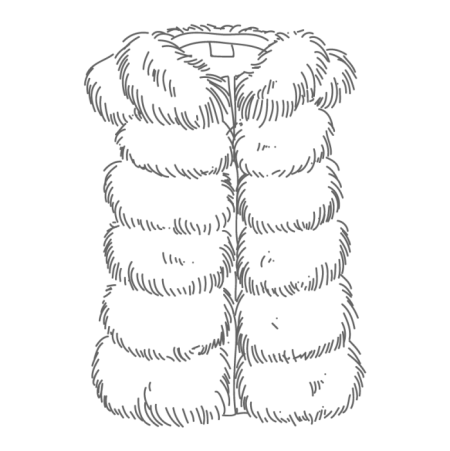 Шубка раскраска для детей