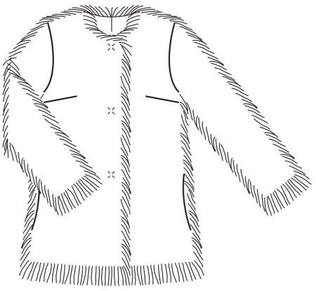 Выкройка шубы из искусственного меха Бурда