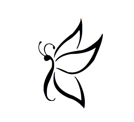 Тату бабочка легкая