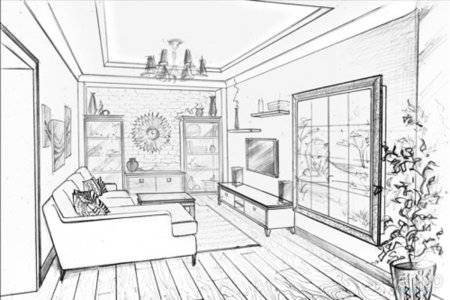 Гостиная набросок