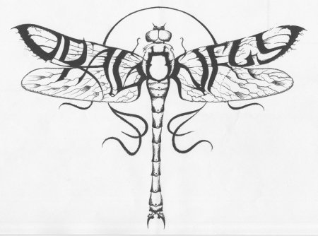 Стрекоза стилизация тату