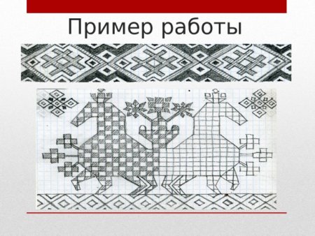 Образы и мотивы в орнаментах русской вышивки