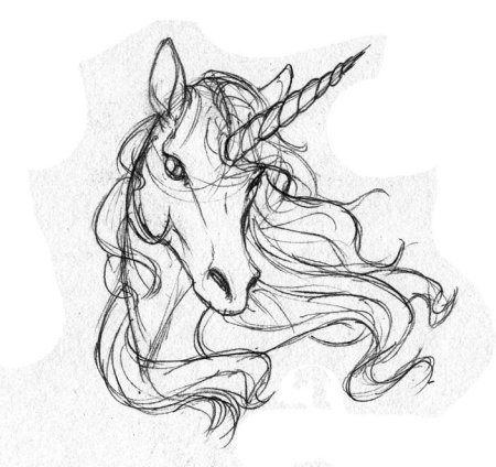 Единорог рисунок карандашом