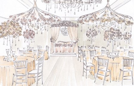 Эскизы свадебного декора