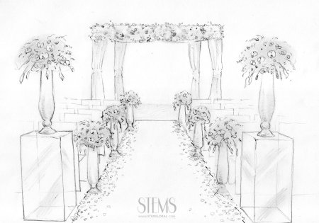 Эскиз свадебного зала