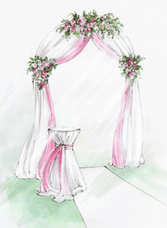 Свадебная арка эскиз