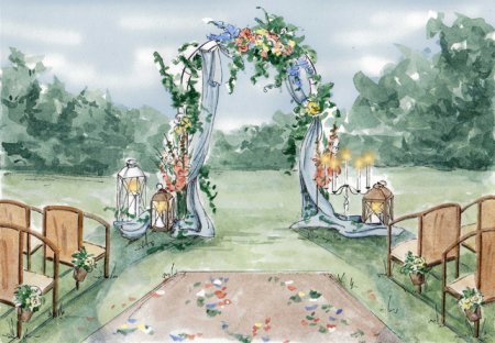 Эскизный проект декора свадьбы