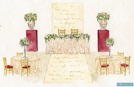 Эскиз свадебного оформления