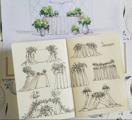 Эскизы свадебного декора