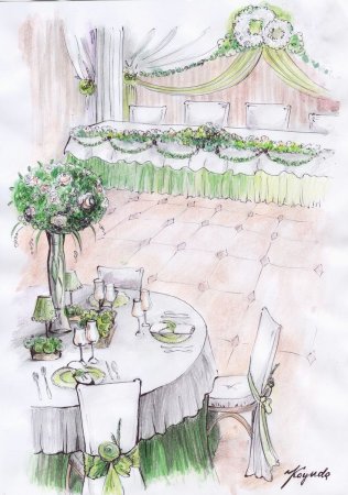 Эскизы декора свадьбы