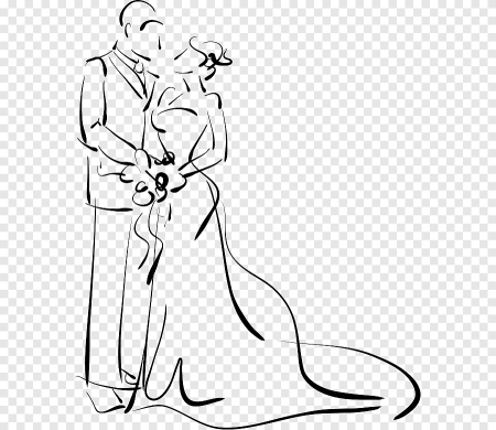 Силуэт жениха и невесты