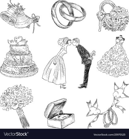 Символ свадьбы рисунок