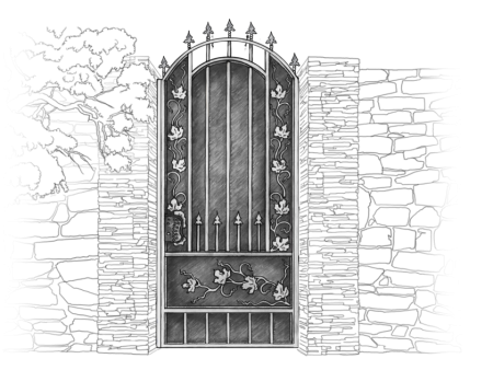 Кованые калитки эскизы