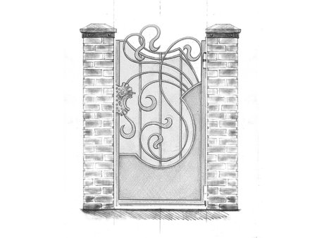 Кованые калитки эскизы