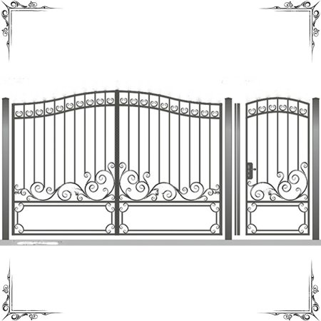 Вк005 ворота 3,5х2м + калитка 1х2м