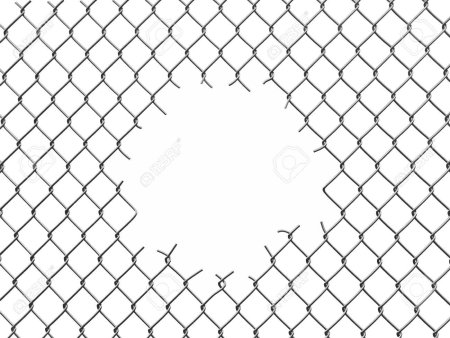 Порванная металлическая сетка