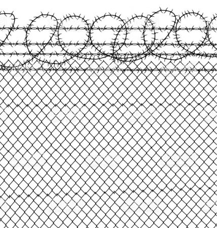 Сетка с колючей проволокой