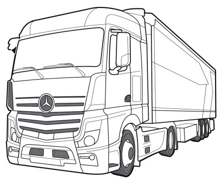 КАМАЗ 5490 раскраска