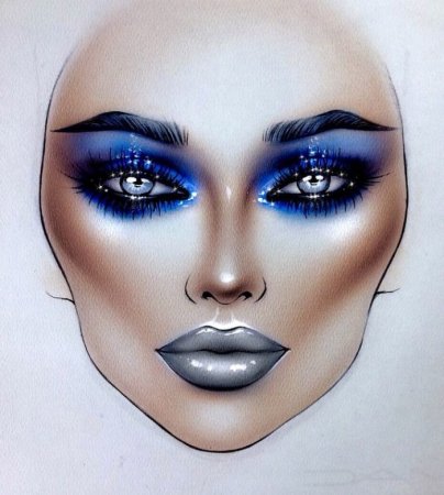 Эскиз грима для сценического образа