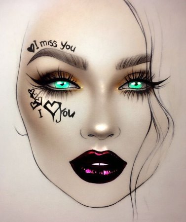 Эскиз макияжа