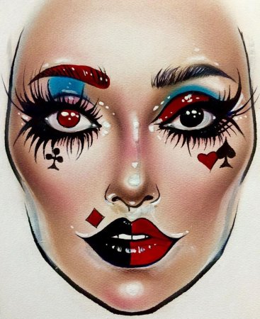 Эскиз фантазийного макияжа