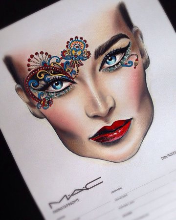 Фантазийный макияж эскиз