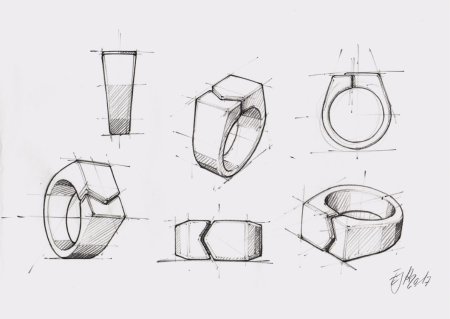 Чертеж печатки кольца