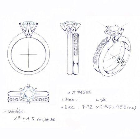 Кольцо чертеж ювелир Риноцероз