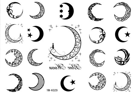 Триединая Луна тату эскизы