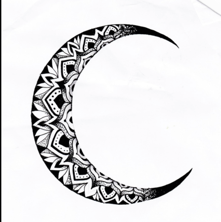 Тату месяц эскизы