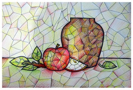 Рисование в стиле мозаики