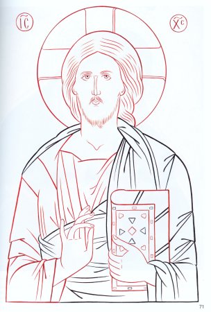 Иконопись Николай Чудотворец прорись