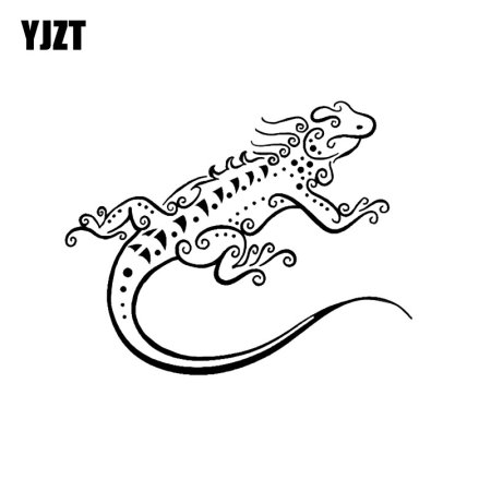 Трафарет ящерицы для точечной росписи
