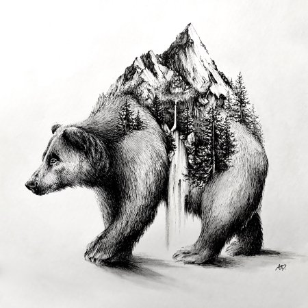 Медведь арт