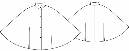 Пальто Кейп с капюшоном выкройка