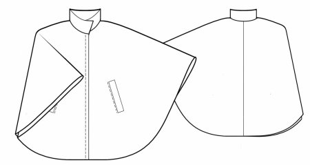 Лекала для пошива пончо