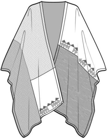 Накидка пончо эскиз
