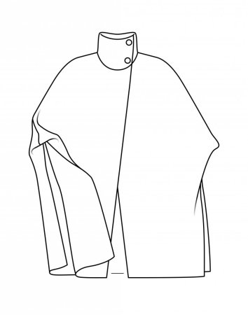 Пальто накидка Бурда