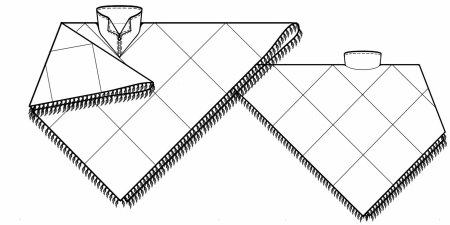 Пончо технический эскиз
