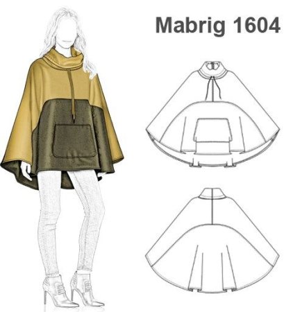 Женское пальто Кейп выкройка